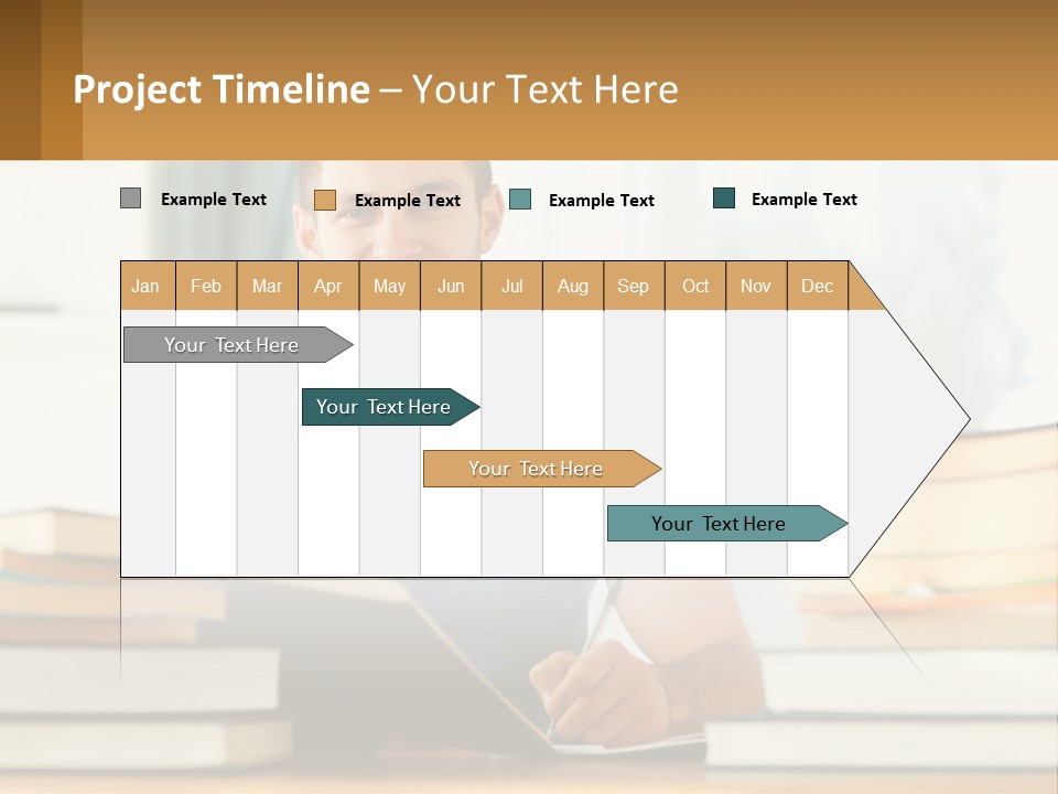 Man Writes A Report PowerPoint Template