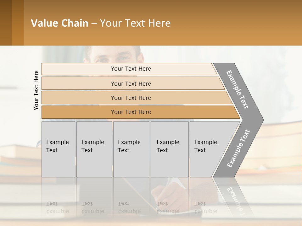 Man Writes A Report PowerPoint Template