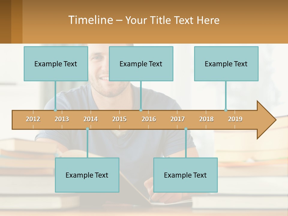Man Writes A Report PowerPoint Template