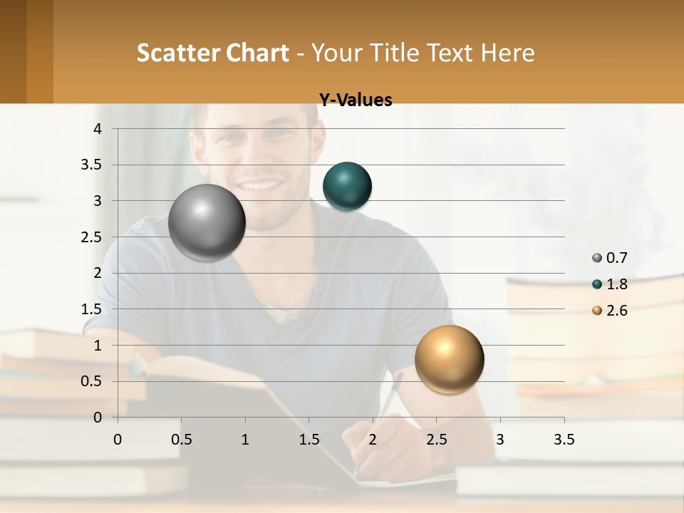 Man Writes A Report PowerPoint Template