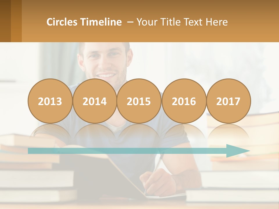 Man Writes A Report PowerPoint Template