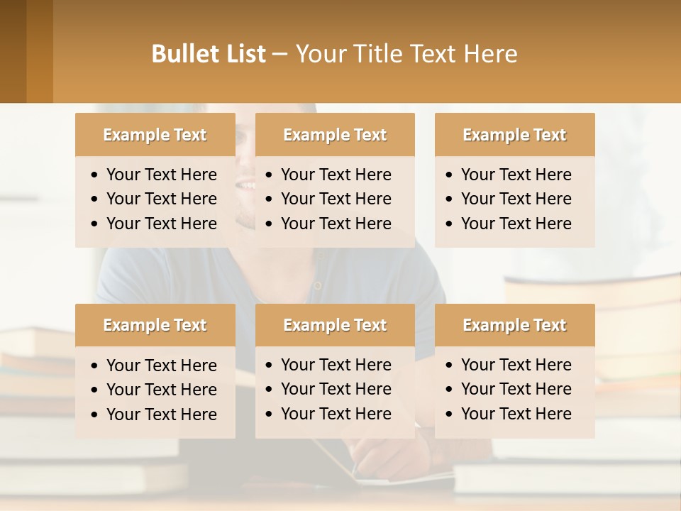 Man Writes A Report PowerPoint Template