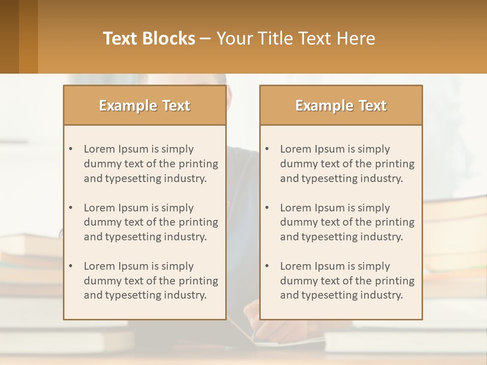 Man Writes A Report PowerPoint Template