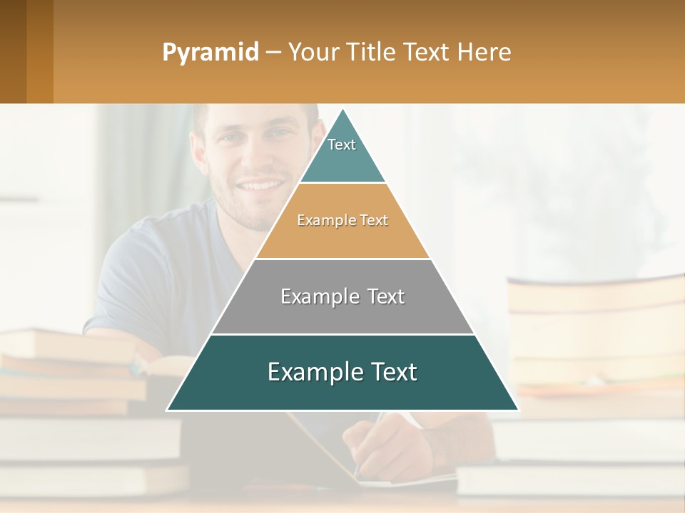 Man Writes A Report PowerPoint Template