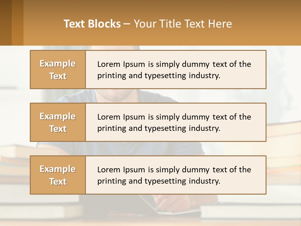 Man Writes A Report PowerPoint Template