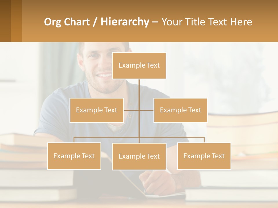 Man Writes A Report PowerPoint Template