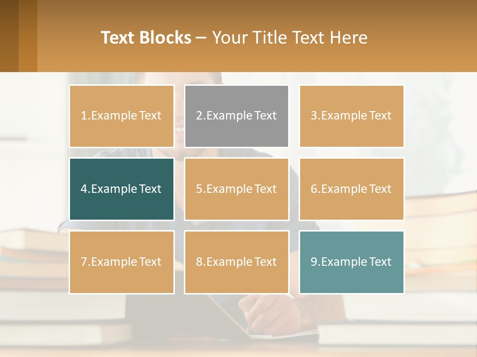 Man Writes A Report PowerPoint Template