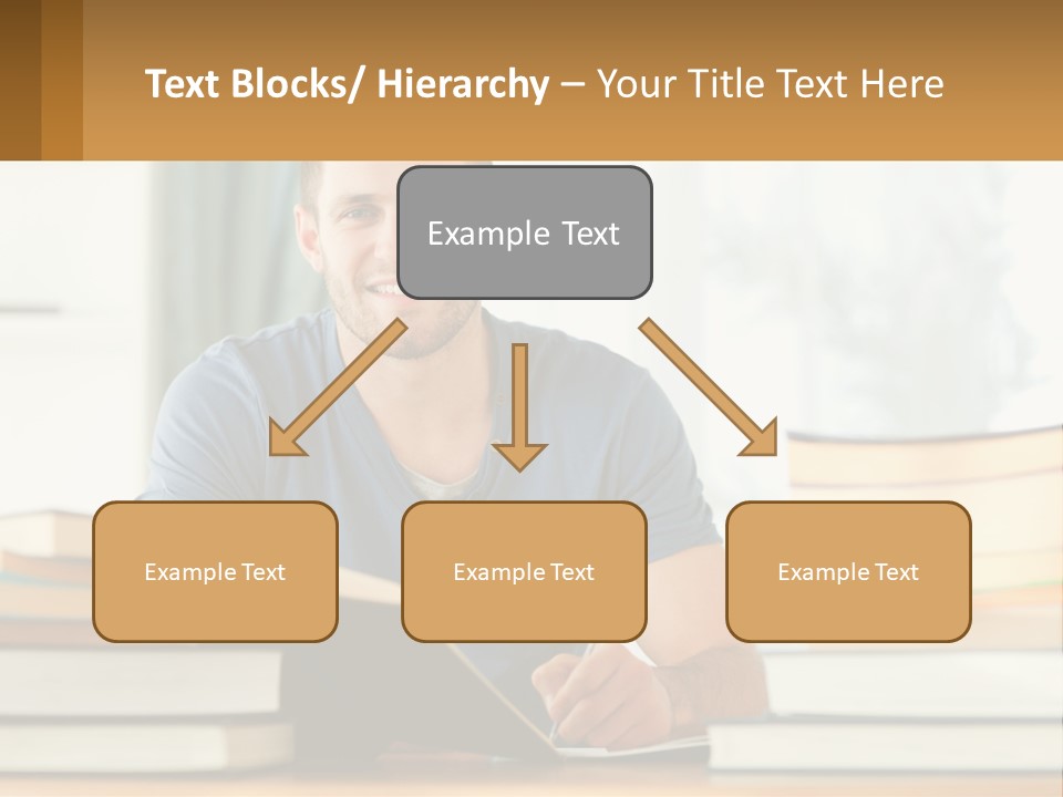 Man Writes A Report PowerPoint Template