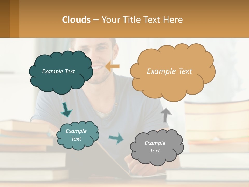 Man Writes A Report PowerPoint Template