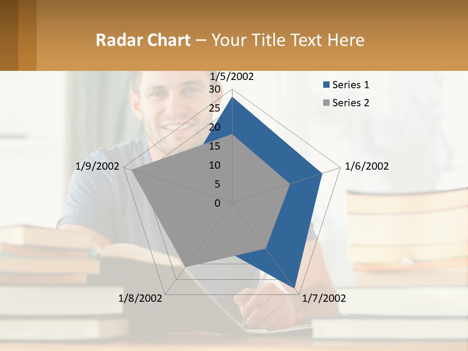 Man Writes A Report PowerPoint Template