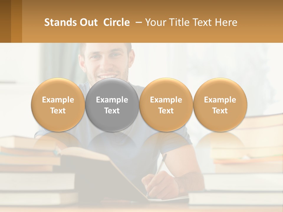 Man Writes A Report PowerPoint Template