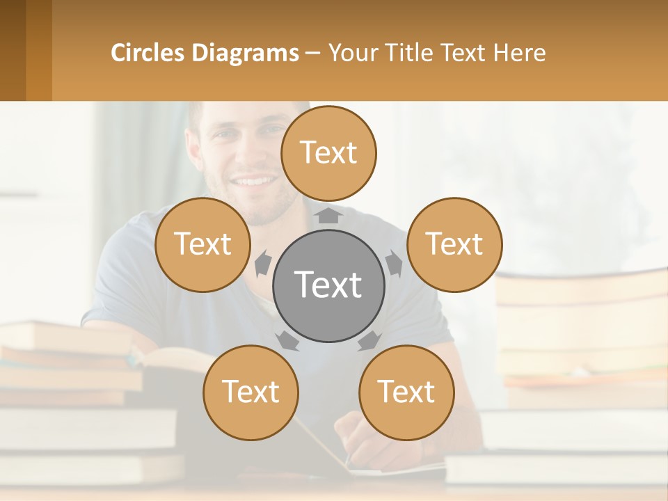Man Writes A Report PowerPoint Template