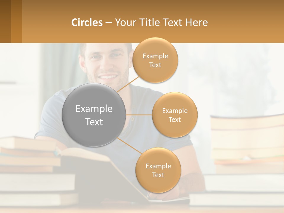 Man Writes A Report PowerPoint Template