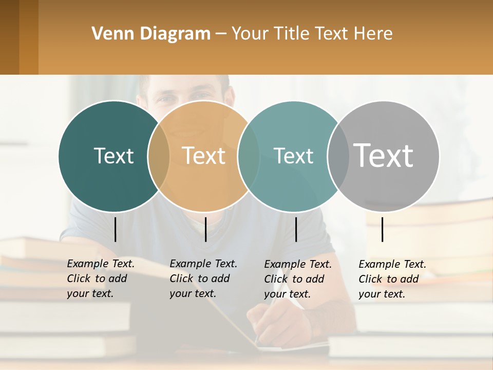 Man Writes A Report PowerPoint Template