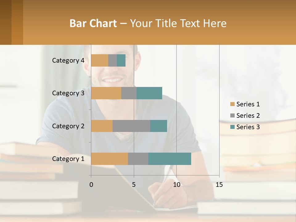 Man Writes A Report PowerPoint Template
