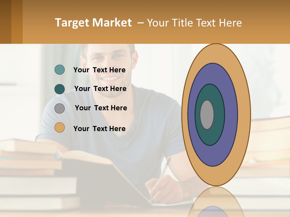 Man Writes A Report PowerPoint Template