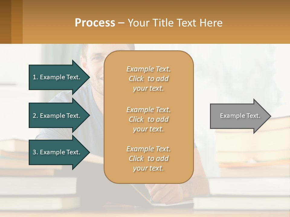 Man Writes A Report PowerPoint Template