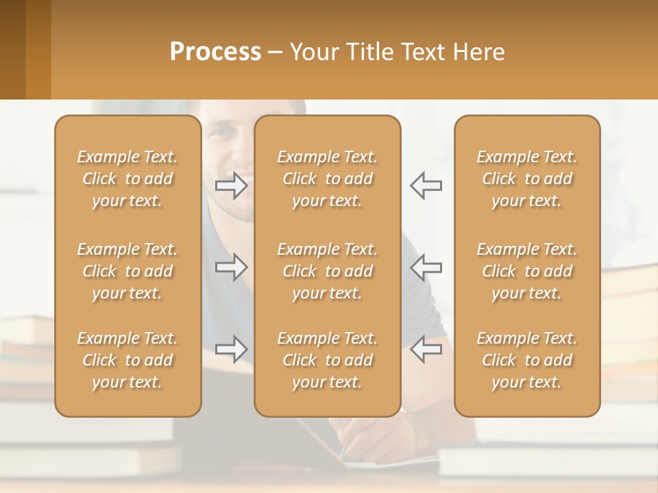 Man Writes A Report PowerPoint Template