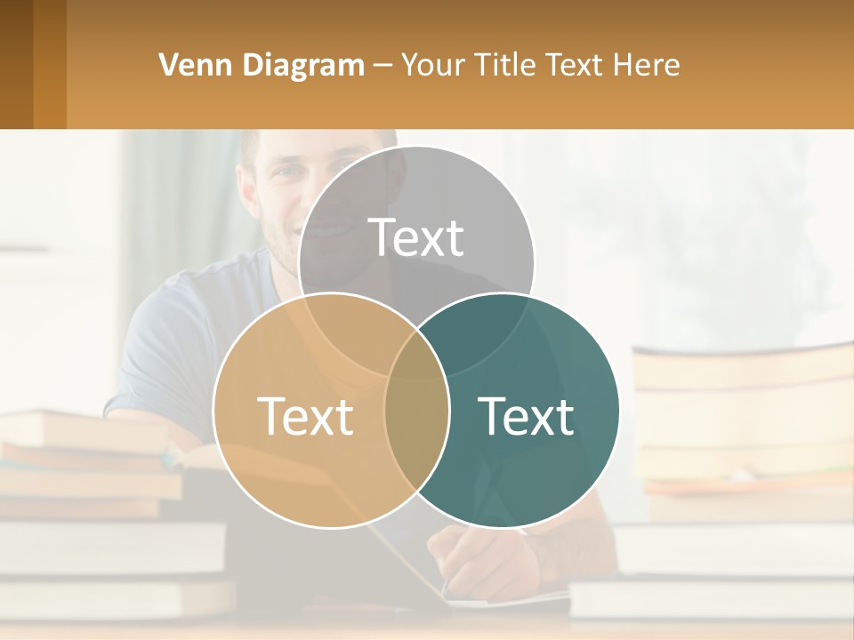 Man Writes A Report PowerPoint Template