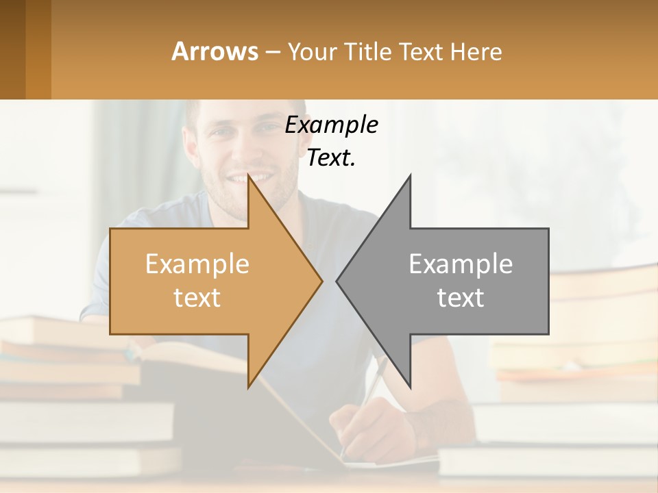 Man Writes A Report PowerPoint Template