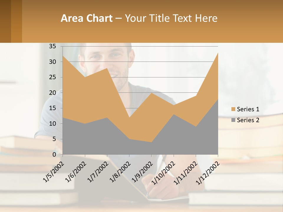 Man Writes A Report PowerPoint Template