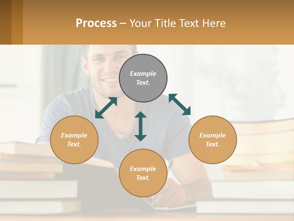 Man Writes A Report PowerPoint Template