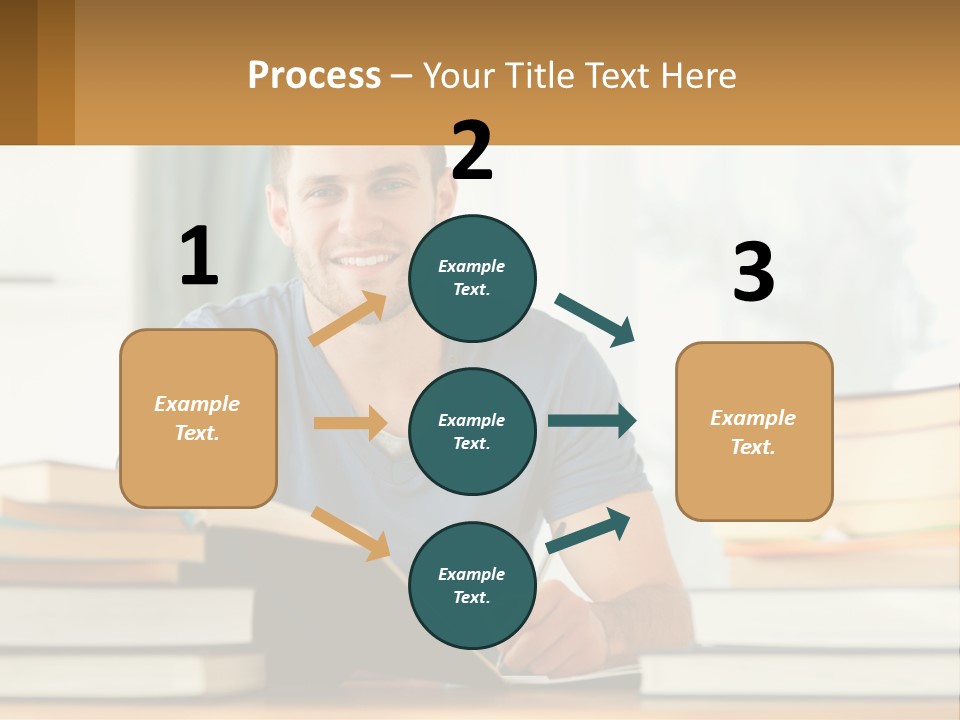 Man Writes A Report PowerPoint Template
