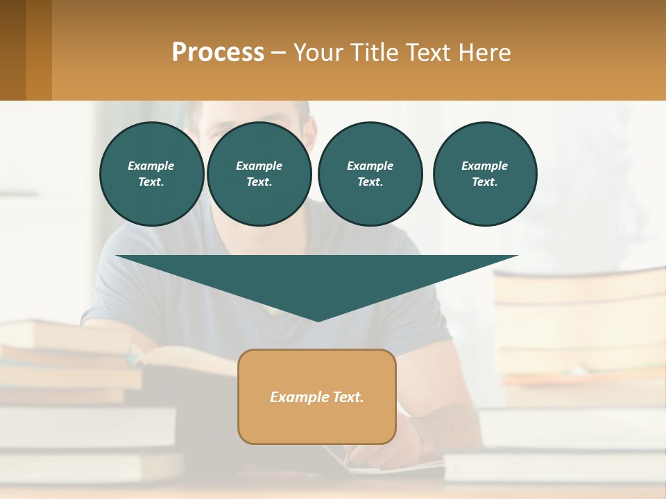Man Writes A Report PowerPoint Template