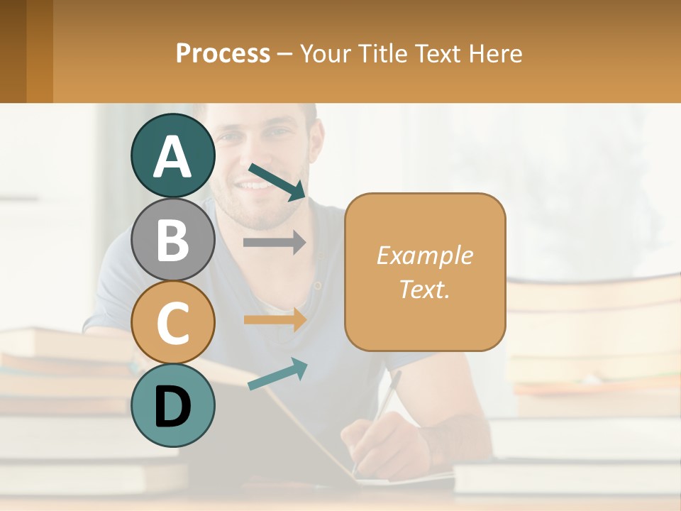 Man Writes A Report PowerPoint Template