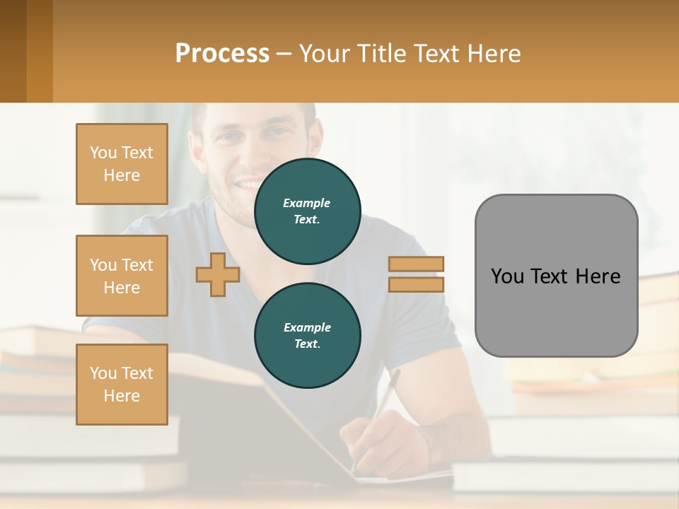 Man Writes A Report PowerPoint Template