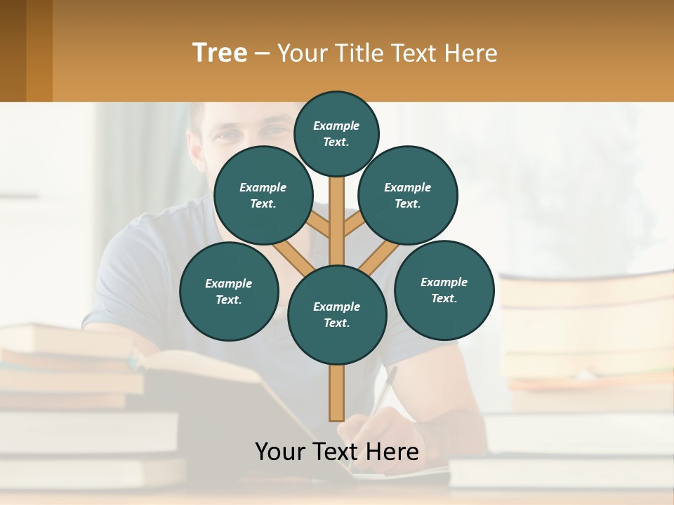 Man Writes A Report PowerPoint Template