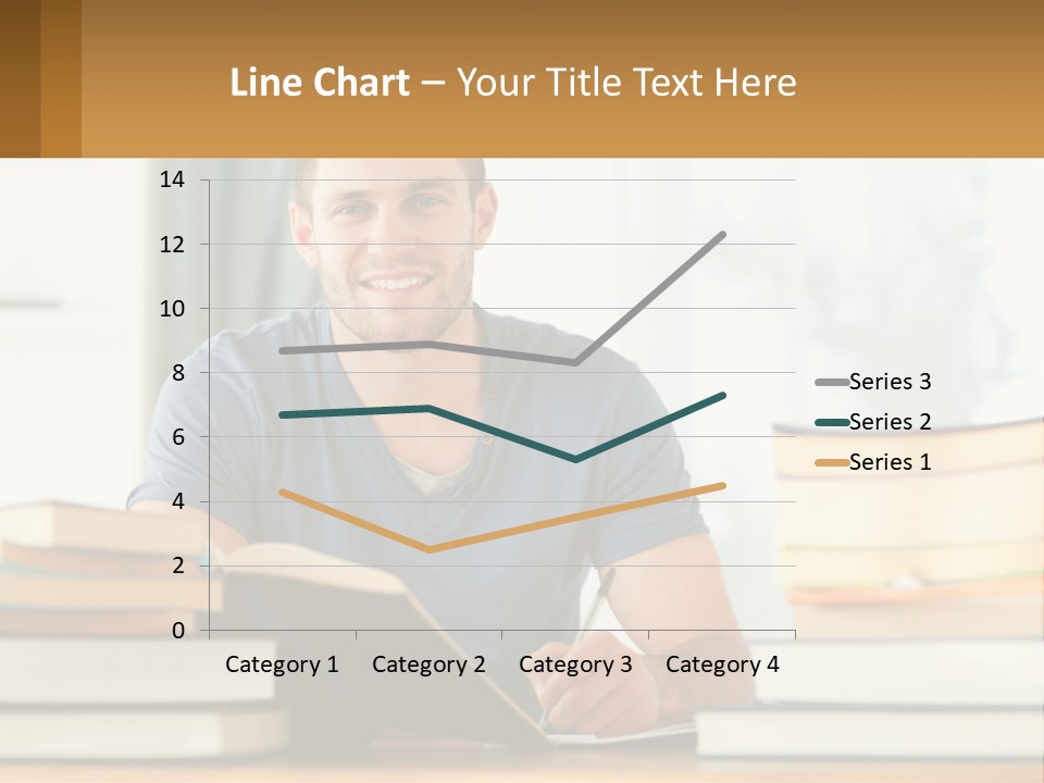 Man Writes A Report PowerPoint Template