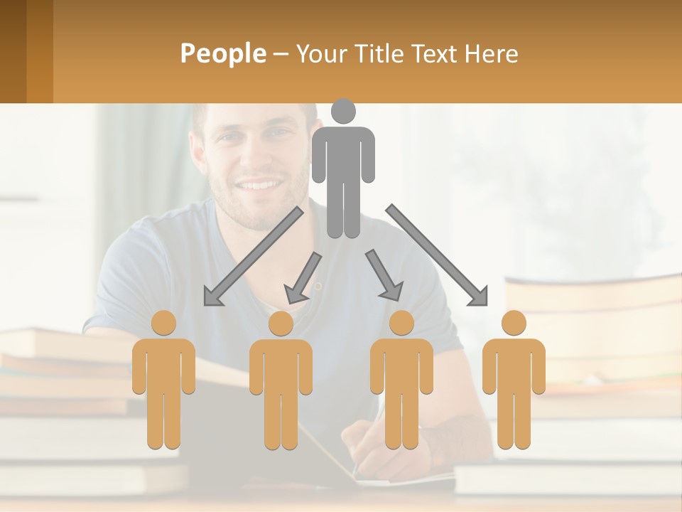 Man Writes A Report PowerPoint Template