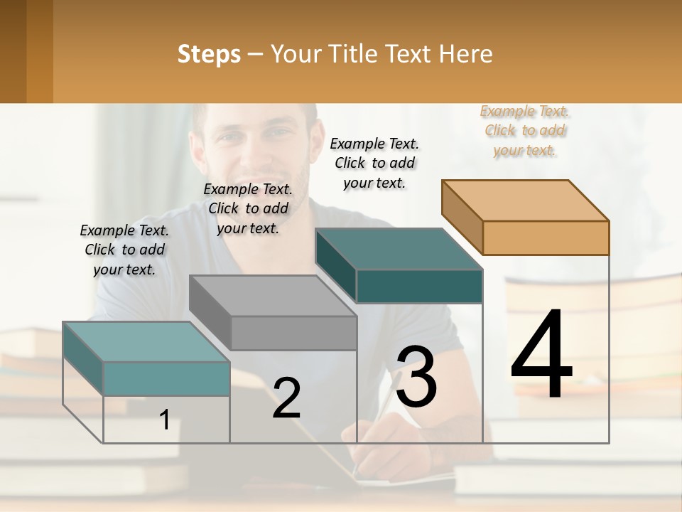 Man Writes A Report PowerPoint Template
