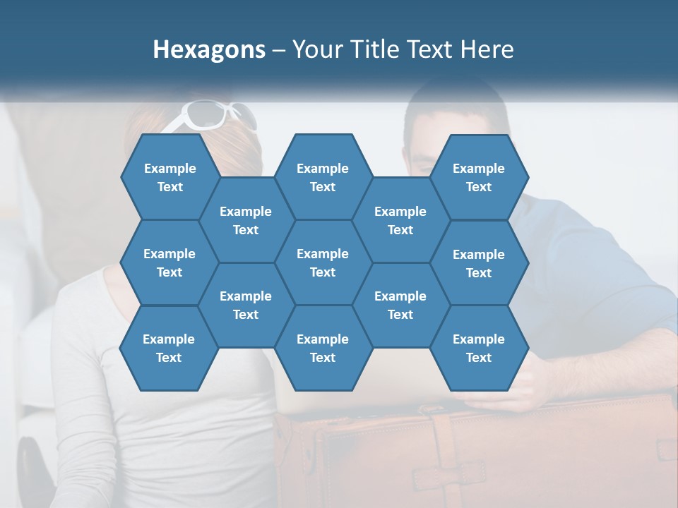 Woman And Man With Laptop PowerPoint Template