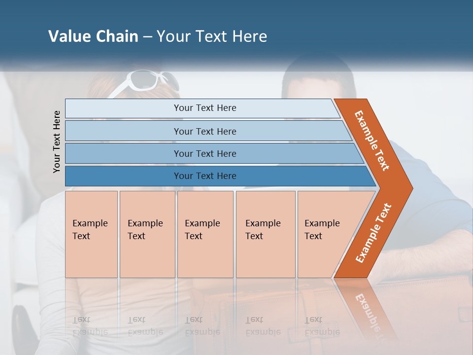 Woman And Man With Laptop PowerPoint Template