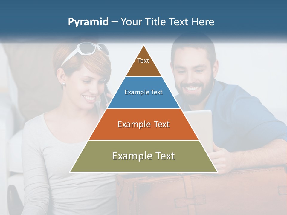 Woman And Man With Laptop PowerPoint Template