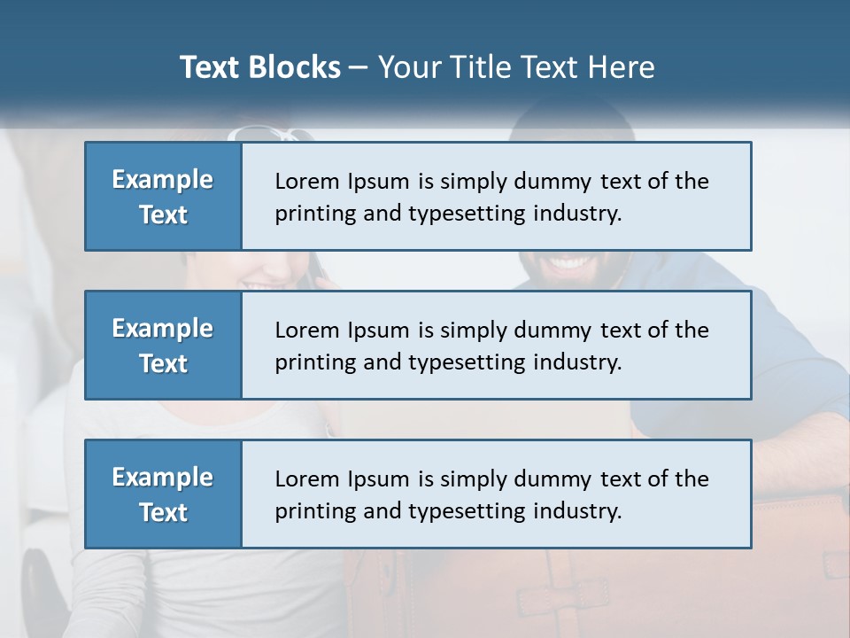 Woman And Man With Laptop PowerPoint Template