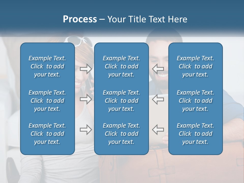 Woman And Man With Laptop PowerPoint Template