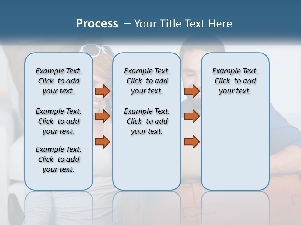 Woman And Man With Laptop PowerPoint Template