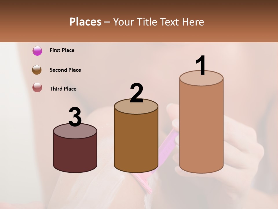 Woman Shaving Her Legs PowerPoint Template