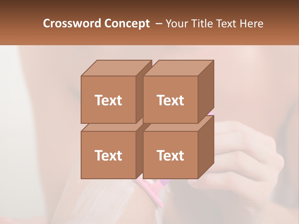 Woman Shaving Her Legs PowerPoint Template