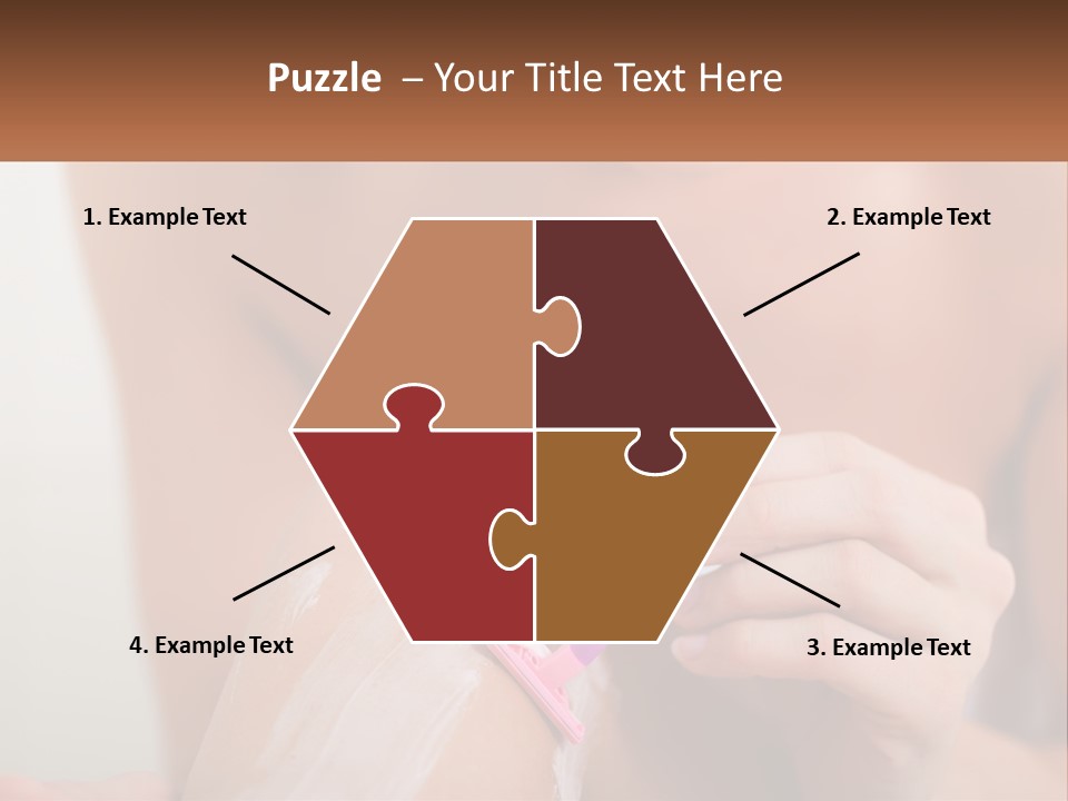 Woman Shaving Her Legs PowerPoint Template