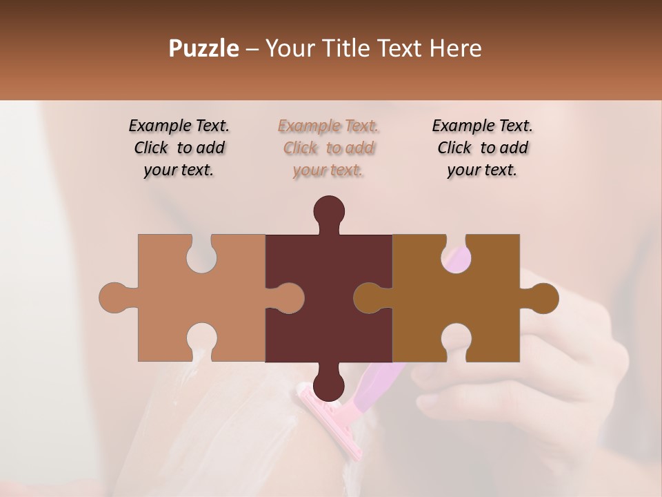 Woman Shaving Her Legs PowerPoint Template