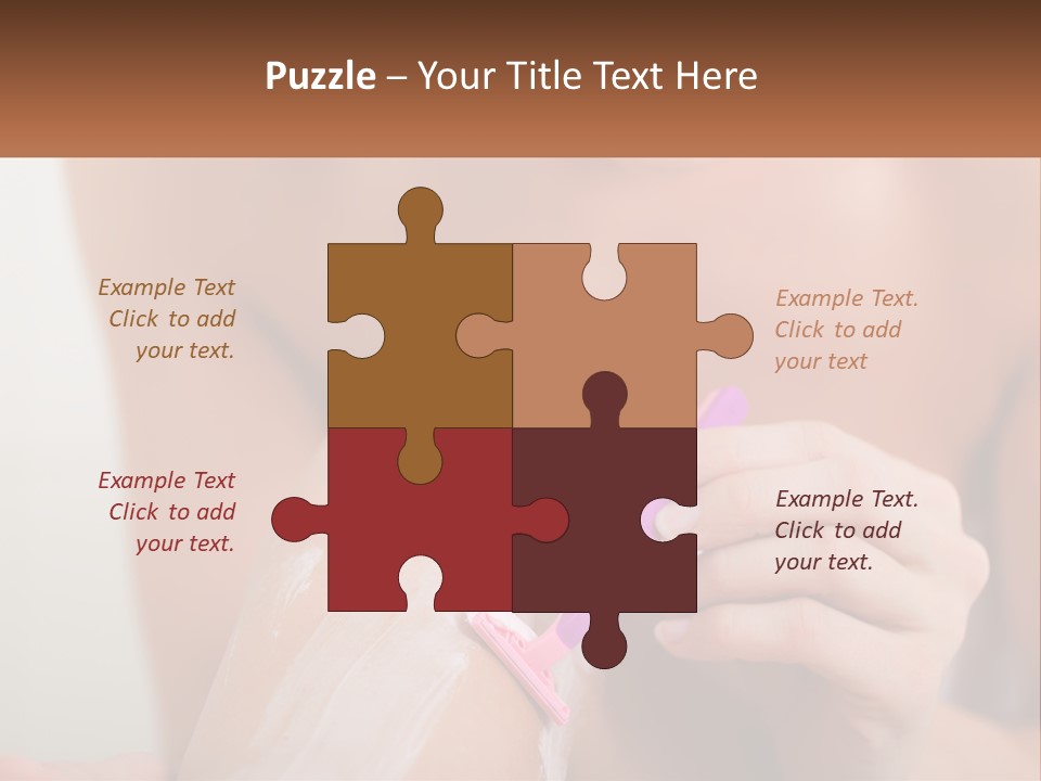 Woman Shaving Her Legs PowerPoint Template