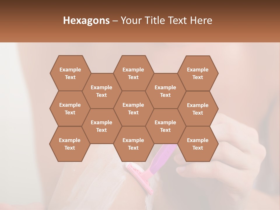 Woman Shaving Her Legs PowerPoint Template