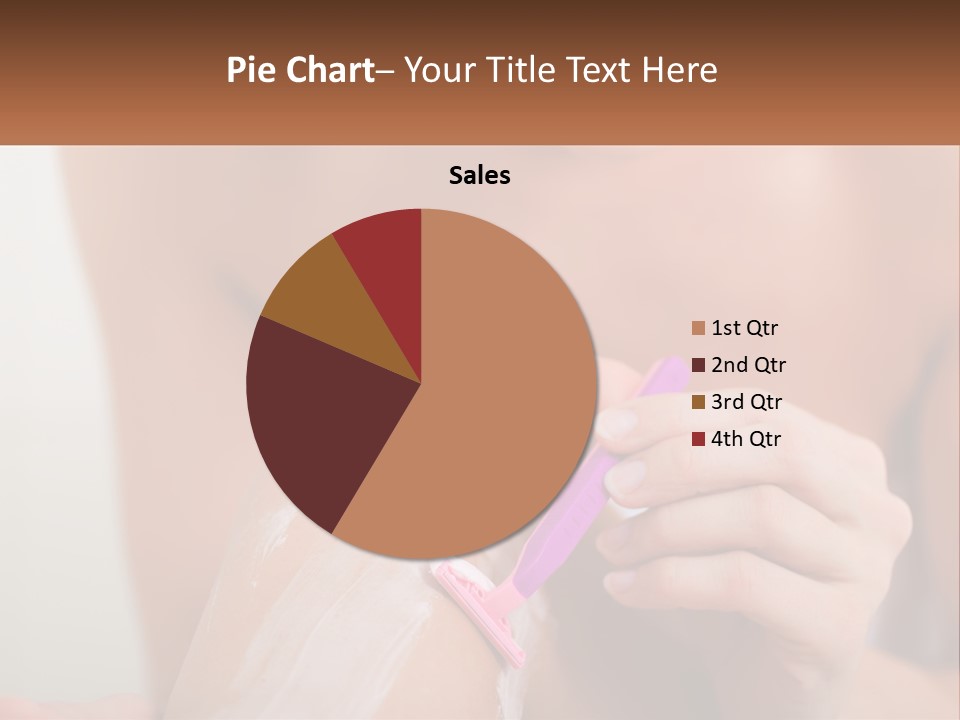 Woman Shaving Her Legs PowerPoint Template