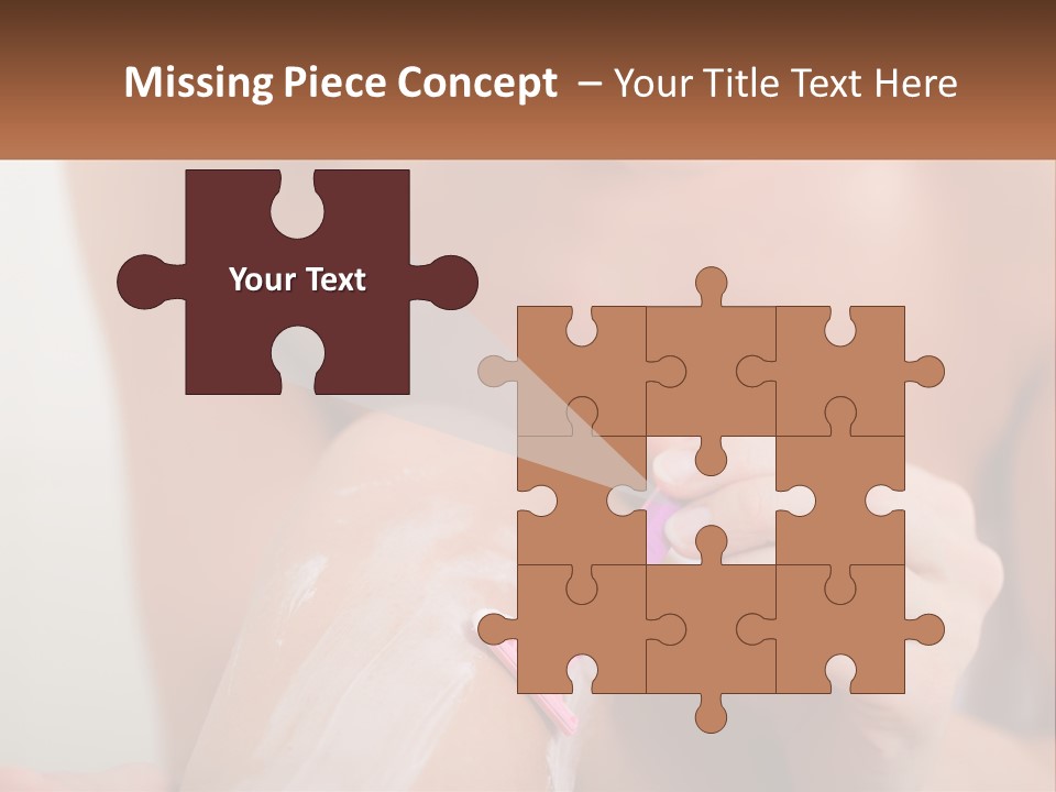 Woman Shaving Her Legs PowerPoint Template