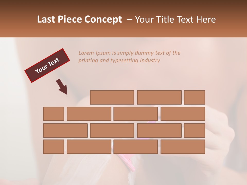 Woman Shaving Her Legs PowerPoint Template