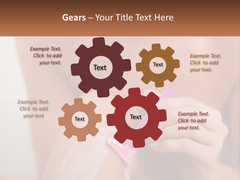 Woman Shaving Her Legs PowerPoint Template